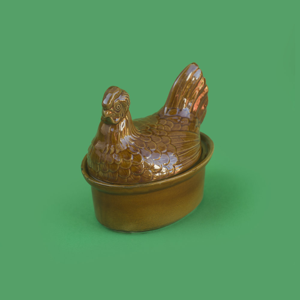 Ceramic Chicken Egg Holder / Storage / Casserole, Vintage